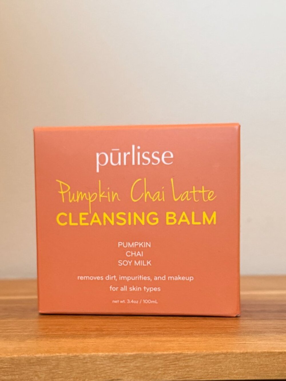 Purlisse Pumpkin Chai Latte Makeup Removing Cleansing Balm NIB